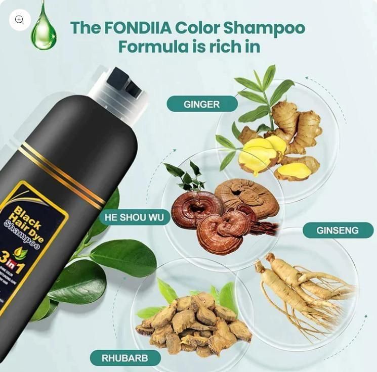3 in 1 - Instant Black Herbal Hair Dye, Shampoo & conditioner – Pack of 2