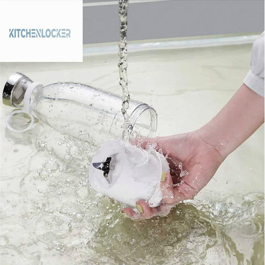 Rechargeable Portable USB Juicer Bottle Electric Mixer Blender Smoothie Maker Grinder -4 Stainless Steel Blades 30 watts 380ml For Fruits, Drinks, Shakes Sports, Travel, Outdoor, Gym, Kitchen