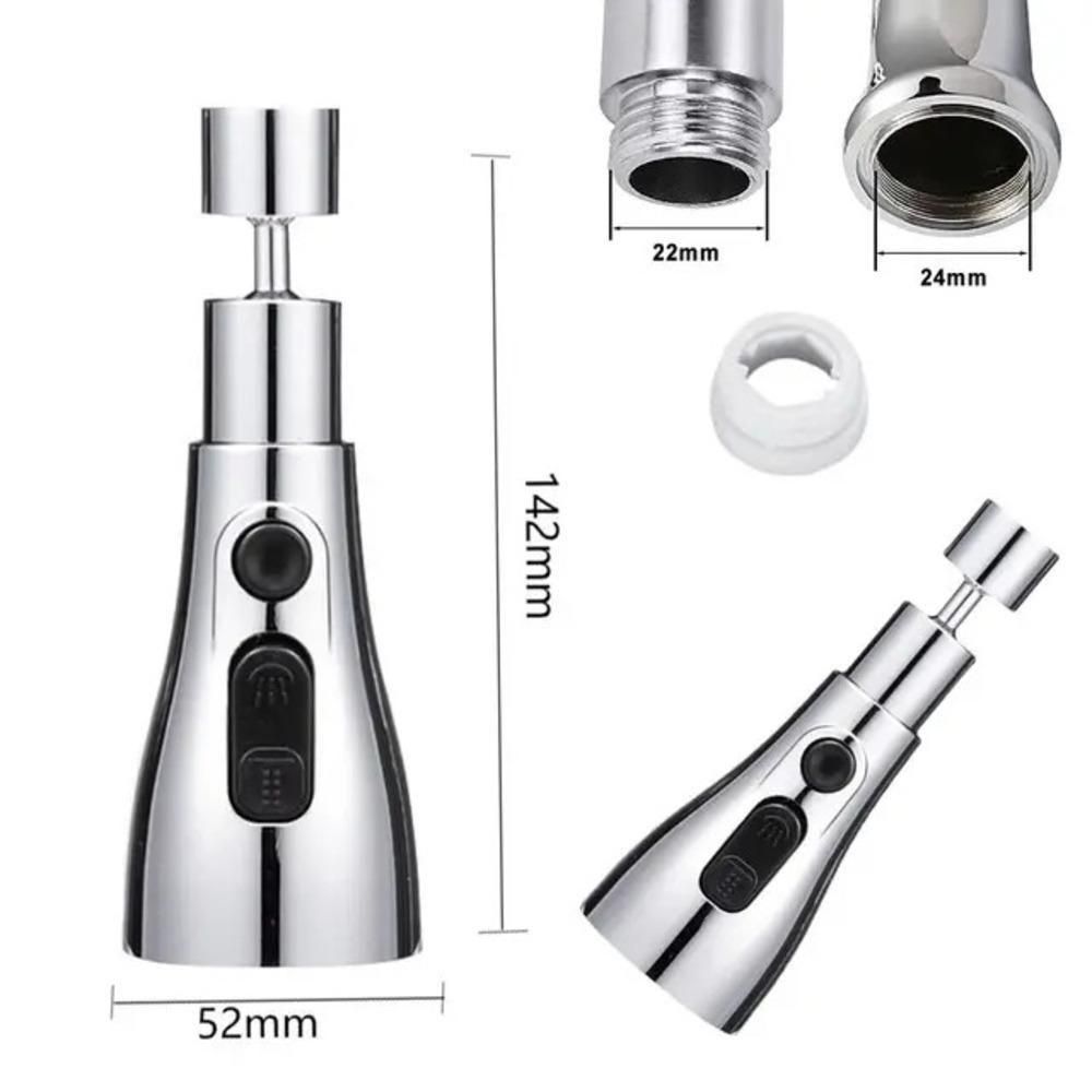 AquaFlow 360° – 3 Modes Kitchen Sink Faucet - Stainless Steel Finishing Swivel Tap