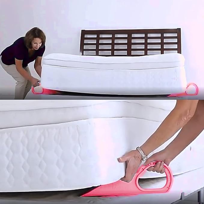 Mattress Lifter, Ergonomic Mattress Wedge Lift, Bed Making and Mattress Lifting Handy Tool Reduces Back Pain