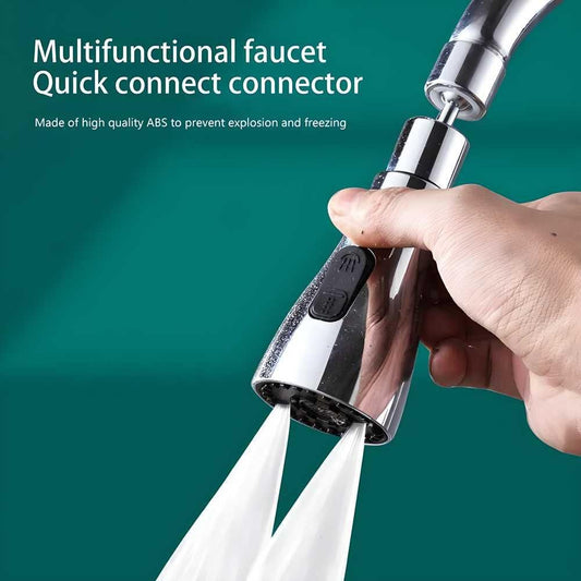 AquaFlow 360° – 3 Modes Kitchen Sink Faucet - Stainless Steel Finishing Swivel Tap