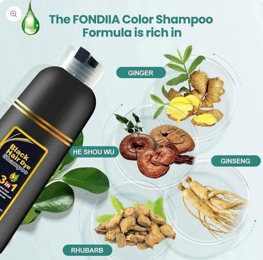 3 in 1 - Instant Black Herbal Hair Dye, Shampoo & conditioner – Pack of 2