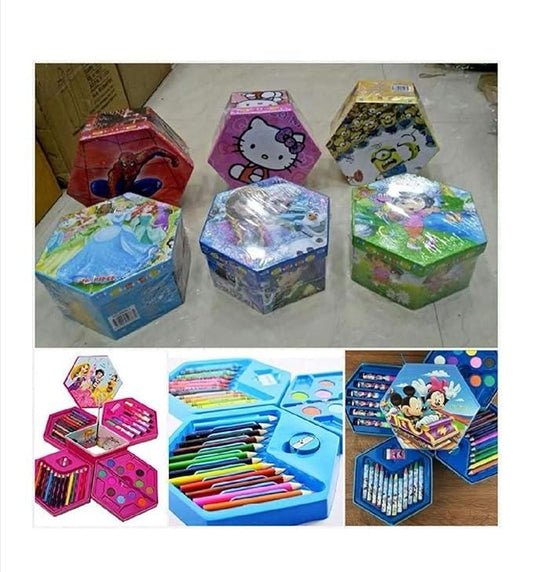 46 Pcs Art Set for Kids – All-in-One Art Kit with Crayons, Colored Pencils, Watercolors, Sketch Pens & More – Ideal for Drawing, Painting, and Gifting