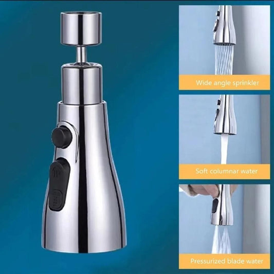 AquaFlow 360° – 3 Modes Kitchen Sink Faucet - Stainless Steel Finishing Swivel Tap